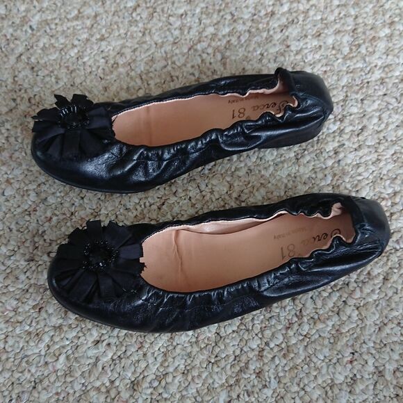 Ferca 81 Black Ballerina Flats size 37.5 - Picture 2 of 13